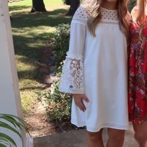 white boutique shift dress